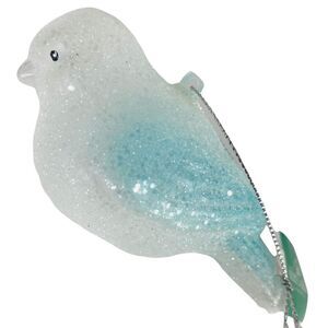 Kurt S. Adler Bird  Ornament Holiday Art Icy Frosted Christmas Tree Decoration